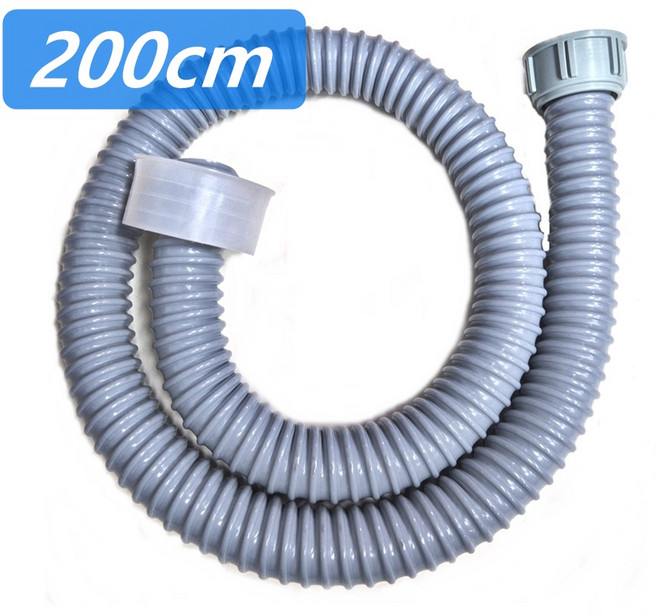 싱크대 주방 배수호스 200cm, 1세트, 그레이