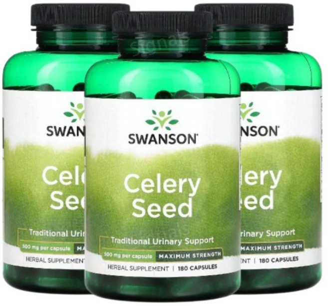 스완슨 셀러리씨앗 샐러리시드 500mg 180캡슐 3개 CelerySeed, 180정 - 쿠팡