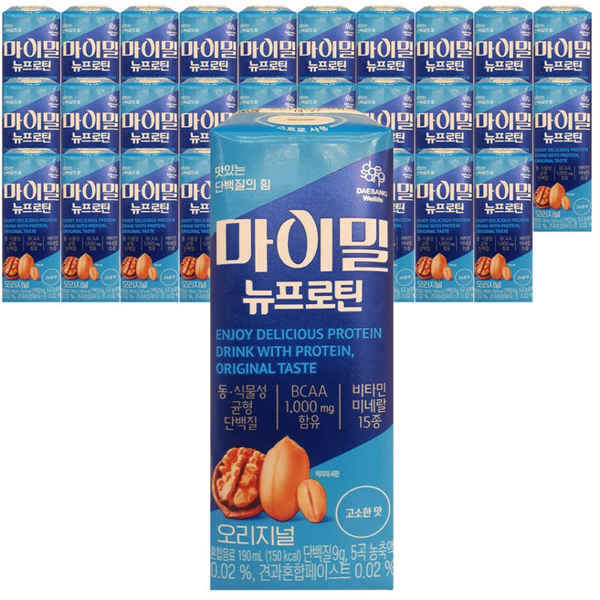 마이밀 뉴프로틴 오리지널 30 단백질 영양식 식사대용 음료, 190ml, 30개