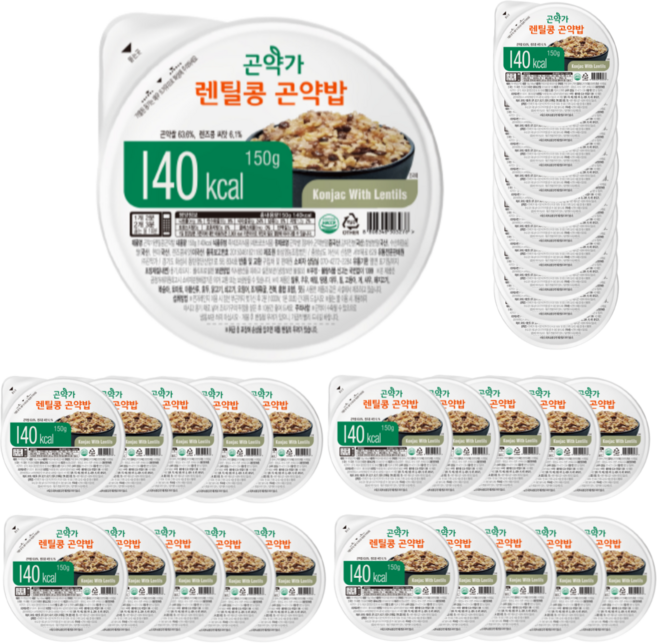 곤약가 렌틸콩 곤약밥, 150g, 30개