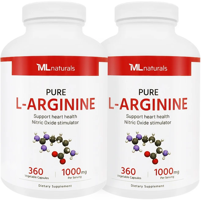 마이라이프 내추럴스 엘-아르기닌 1000 mg 360 베지캡슐 2병, 360정, 2개 - 쿠팡