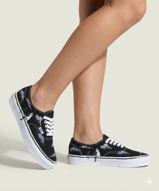 반스 vans VANS X HANAI 프리미엄 어센틱 44 LX - (캔버스) 블랙트루화이트 VN000EBNBPB1