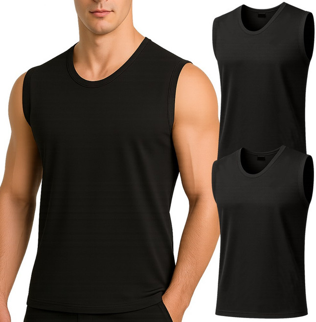 남성 나시 여름 민소매 헬스 기능성 쿨나시 티셔츠 2매