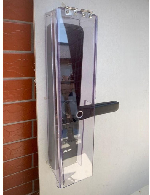 현관 번호키 레인커버 디지털 커버 빗물 가리개 덮개 도어락 아크릴, 16. 브라운 LG-Q808