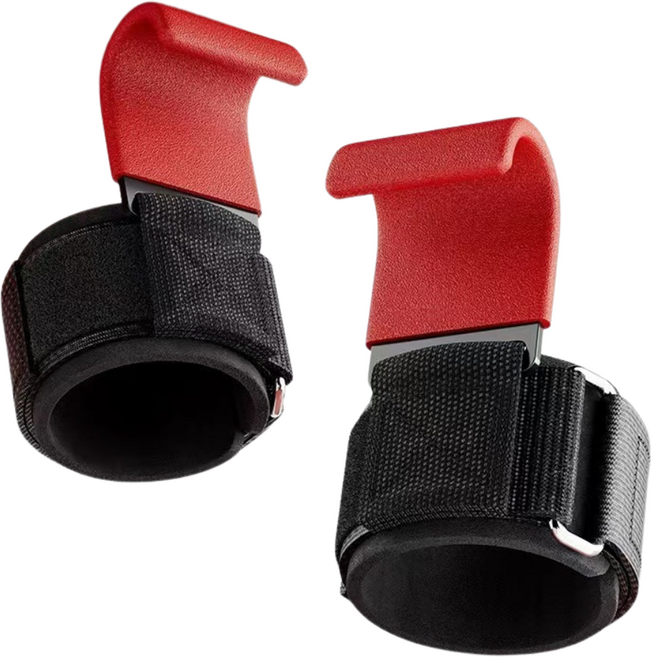 Mirsh 헬스 손바닥 보호 턱걸이 그립 스트랩 밴드, 2개, 레드