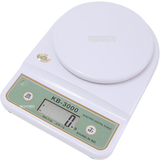 경인계기 디지털저울 주방 전자 저울 3kg 계량 KB-3000