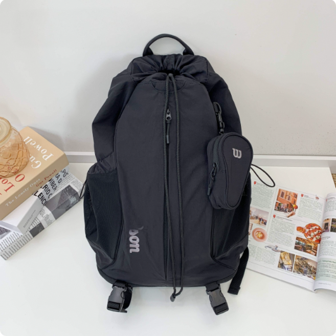이윤ss 월슨 슈퍼투어 테니스 가방 운동 배낭 백팩 라켓 신발 장비 배드민천 백팩 휴대용 가방, 블랙, 1개
