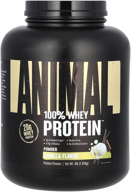 새해 건강을 선물하세요 Animal 100% Whey Protein™ Powder 클래식 바닐라 1.81kg(4lb) 특별관리진행, Animal100WheyProteinPowder클래식바, 1.81kg, 1개 - 쿠팡