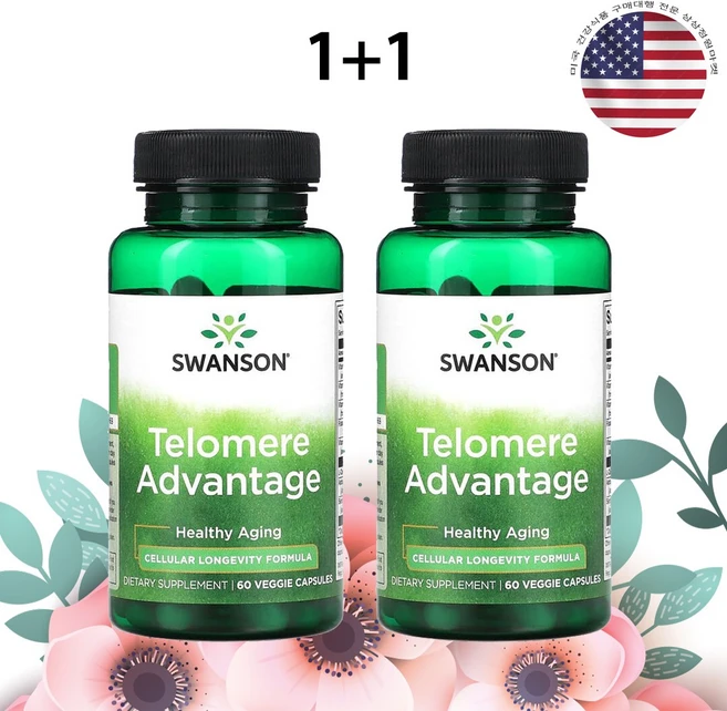 스완슨 텔로미어 어드밴티지 60 베지캡슐, 60정, 2개 - 쿠팡