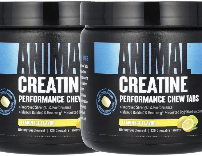 애니멀 크레아틴 퍼포먼스 츄 레몬 아이스 Animal Creatine Performance Chews Lemon Ice 120정 - 쿠팡