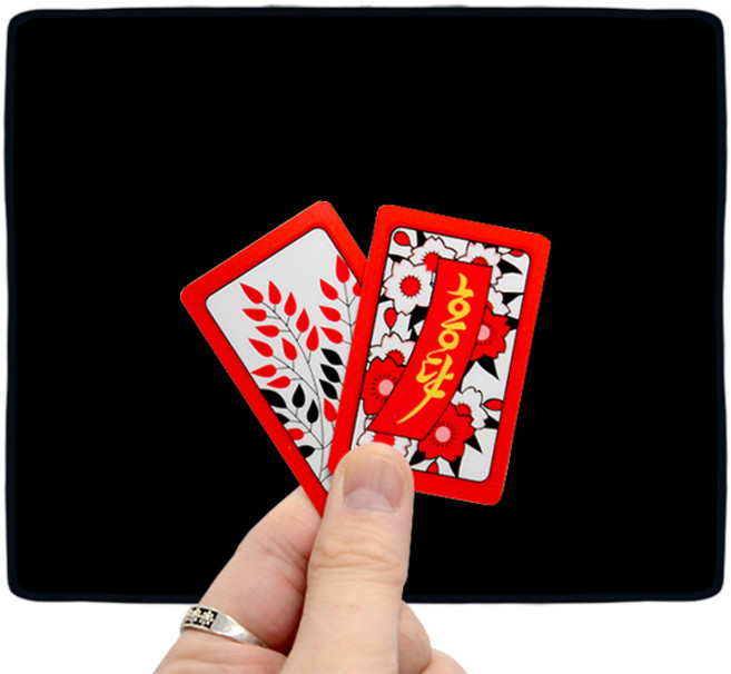 어바인 기본 화투 + 벨벳 매트 놀이 세트 고스톱 포커 보드게임 윷놀이 마작 명절, 매트블랙, 1개