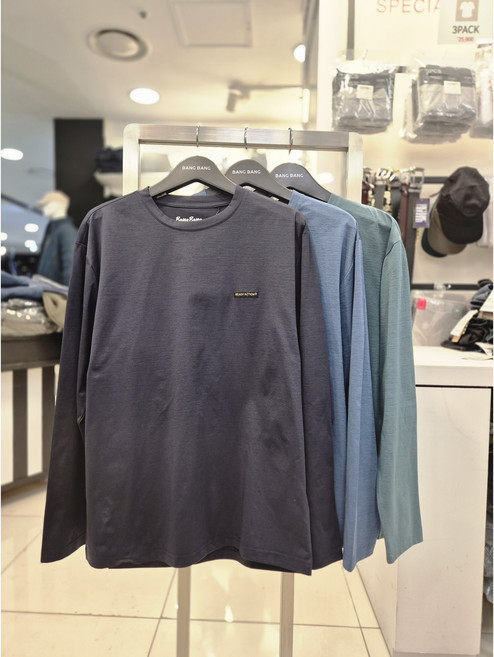 뱅뱅 기본 라운드 긴팔 티셔츠 NTM240 BTM240