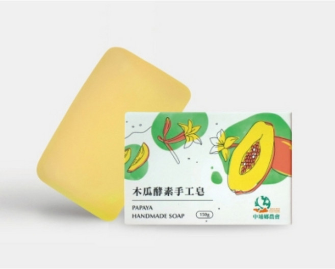 中埔鄉農會 木瓜酵素手工皂, 150g, 1個
