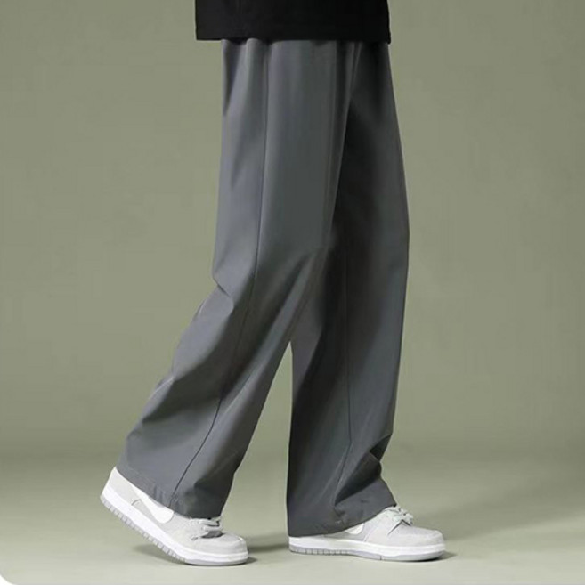 파파리빙 남자 쿨 와이드 슬랙스 밴딩 바지