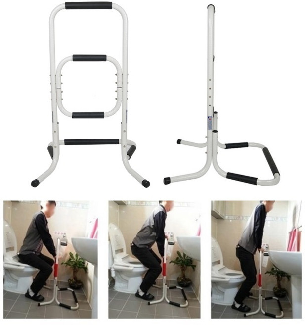 삼주 안전손잡이 이동식 핸드레일 변기손잡이 안전바 기립지지대, SJ-200(화이트), 1개, SJ-200(화이트)
