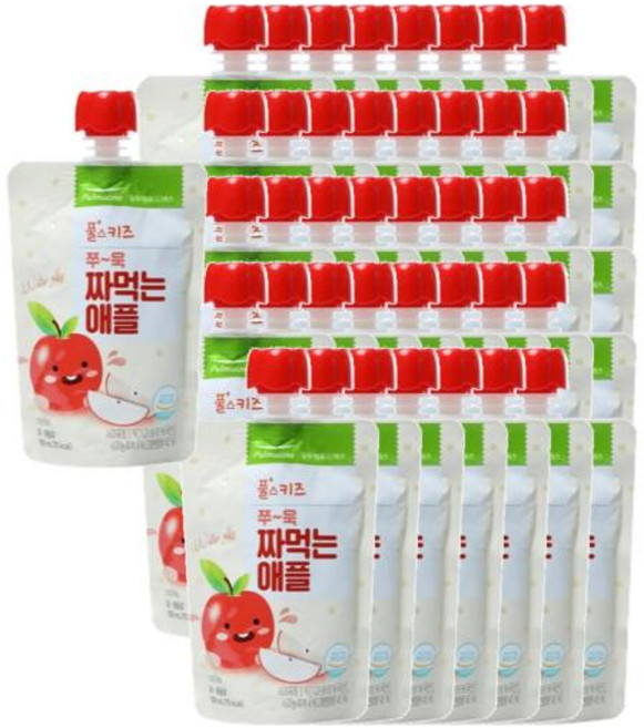 풀무원 풀스키즈 쭈욱 짜먹는 애플 워터젤리, 400개, 100ml, 400개