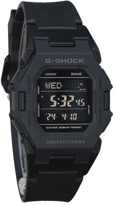 카시오 G-Shock 디지털 스마트폰 링크 블랙 레진 스트랩 쿼츠 GD-B500-1 200M 남성용 시계