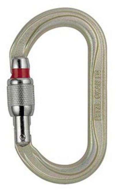 페츨 옥산 스크류락 스틸 카라비너 Gold AP-M72ASL, Rich gold, 1개