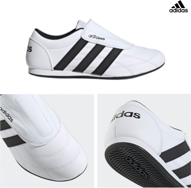 아디다스 남여공용 커플 청소년 끈없는 운동화 슬립온 데일리슈즈 태권 화이트