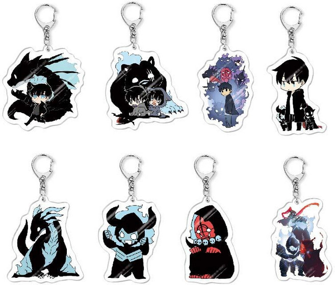 나 혼자 레벨업 아크릴 키링 펜던트 애니메이션 굿즈, 업그레이드 11, 양면 코팅 - 약 6cm