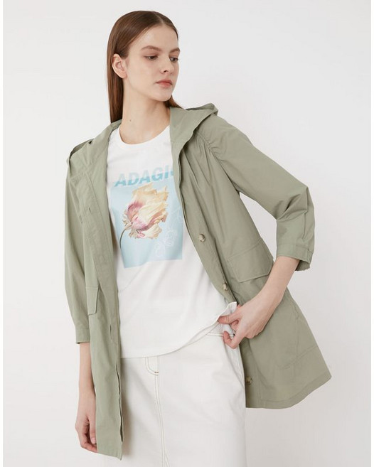 올리비아로렌 후드 허리 스트링 점퍼 VOCCL3M3231