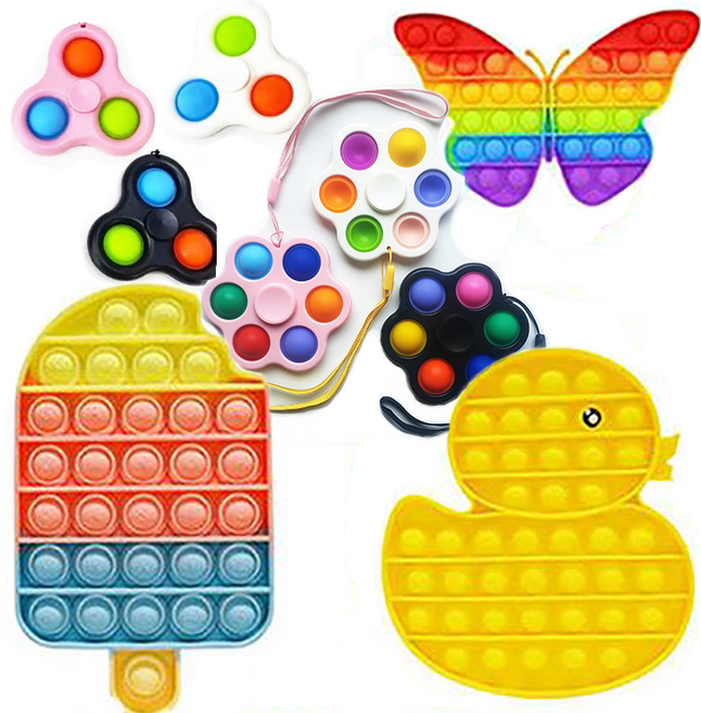 해피슈 kc인증 푸시팝 1+1+1 3종 세트 아이스크림 푸쉬팝 대형 오리 뽁뽁이 무지개 뽁뽁이놀이 팝잇 버블팝 안전인증, 아이스크림+무지개 네모+오리, 1개