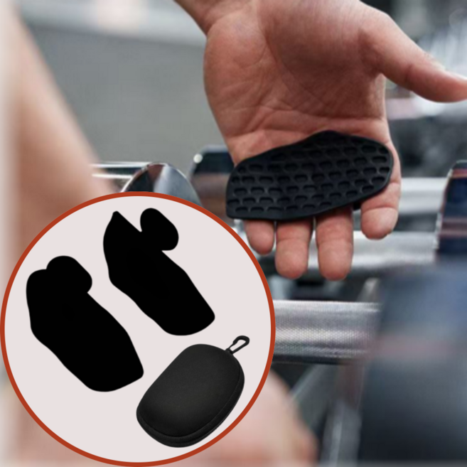 제보라 굳은살방지 미끄럼방지 피트니스 팜가드, 블랙, 1세트