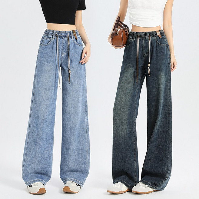 여성 밴딩팬츠 와이드청바지 통일자 키작녀 토보샵