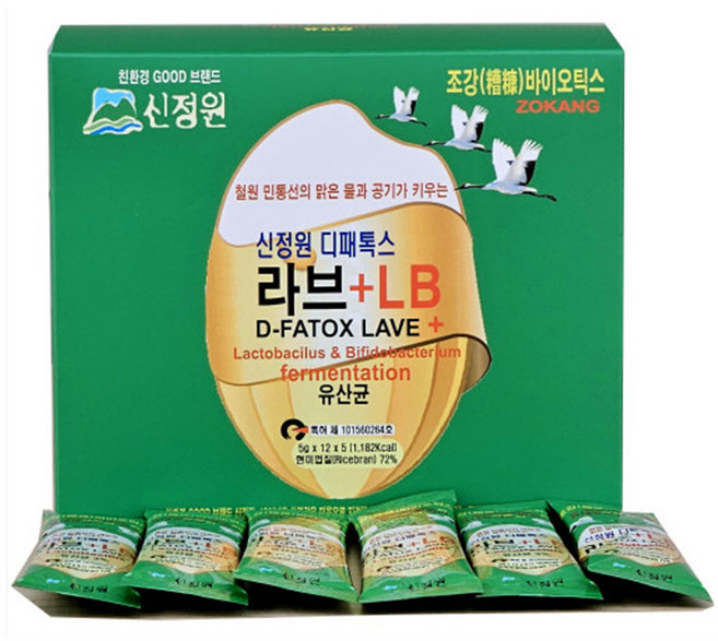 조강식품 신정원 디패톡스 라브 플러스 LB 스틱 60포, 5g, 60개