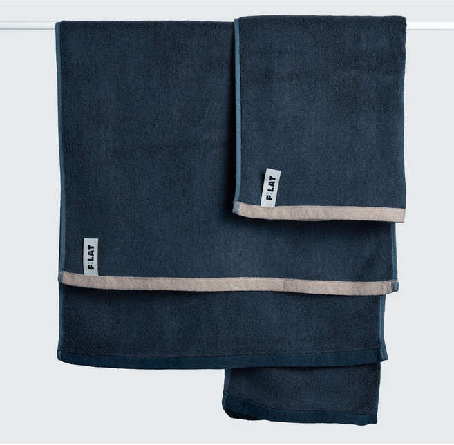 플랫화이트 프리미엄 210g 부드럽고 두툼한 밤부 호텔수건, 4개, 딥오션