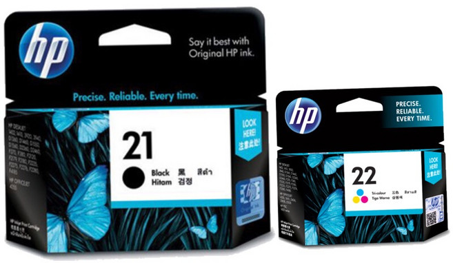 정품 HP21검정잉크 HP22칼라 C9351AA C9352 DESKJET D1360 H370 F2280 PSC1400, 1개, 정품 21검정