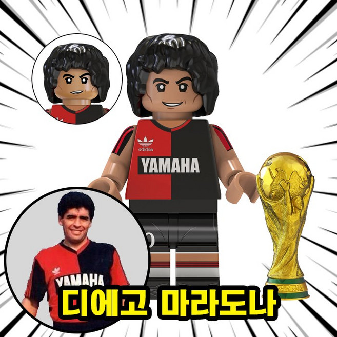월드컵/FIFA/프리미어리그/챔피언스리그 세계 유명 축구선수 캐릭터 호환블록 브릭미니피규어 시리즈 VER.FBF, FBF-0607, 1개