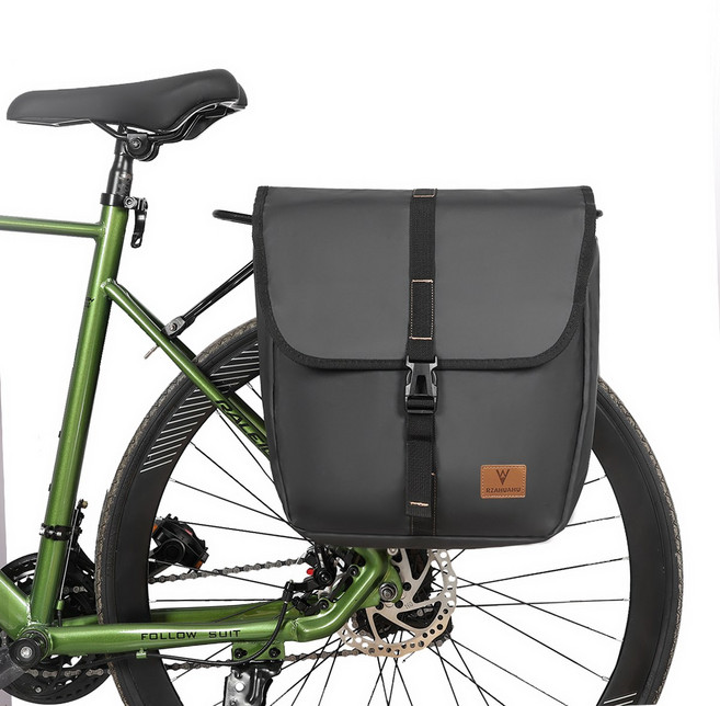 자전거 짐받이가방 대용량 투어백 RT1631, 1개, 블랙