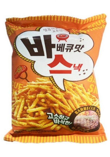 달콤하고 고소한 바베큐맛스낵 100g 주전부리 노래방 맥주안주 군것질, 20개