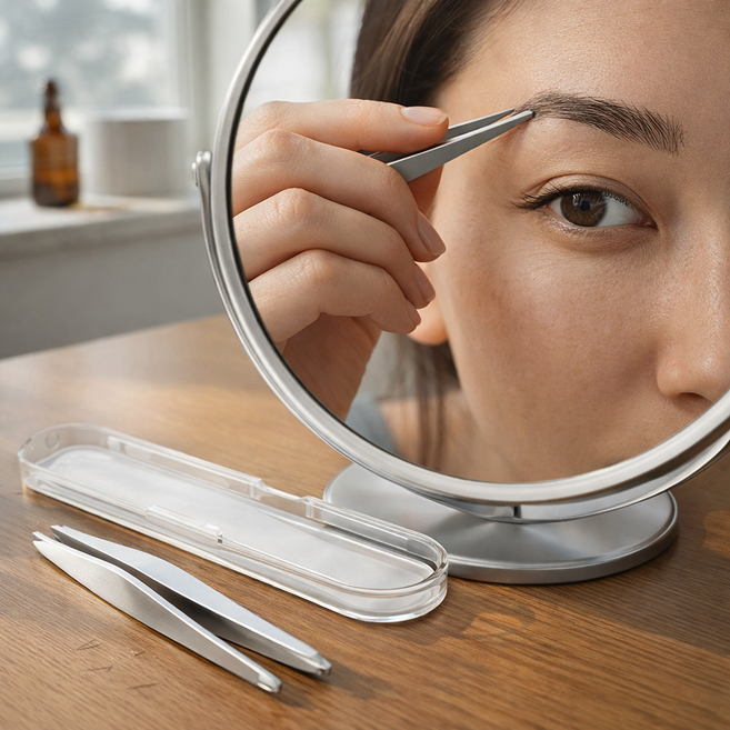 필모어 9세대 정밀 속눈썹 미세모족집게 정밀 안전 트위저, 1개, 펄화이트