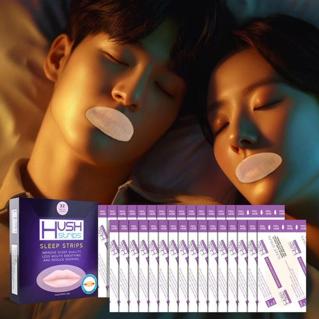 허쉬스트립스 입벌림방지 테이프 32매 수면 코골이 밴드 일회용, 1개 - 쿠팡