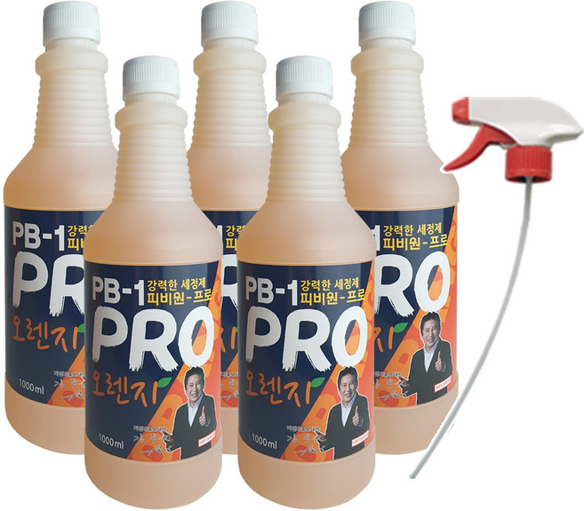 피비원 프로 1L 5개 다용도 다목적세제 pb1 pro, 1개