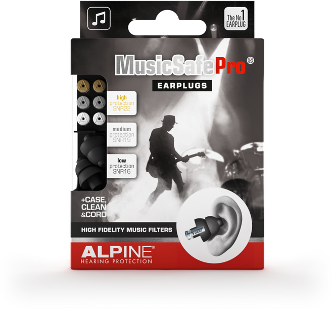 알파인 뮤직세이프 프로 뮤지션 드럼 기타 보컬 이어플러그 검정색, 1세트, 3개입
