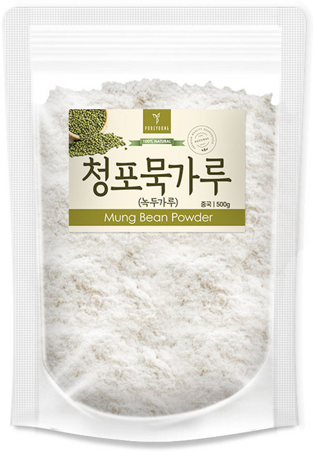 퓨어영 청포묵가루 500g 청포묵 녹두전분 녹두가루, 청포묵가루500g, 1개