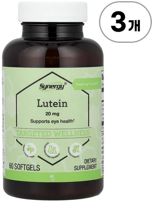 비타코스트 시너지 루테인 위드 플로라글로 Vitacost Synergy® Lutein Featuring FloraGLO® 60정, 3개 - 쿠팡