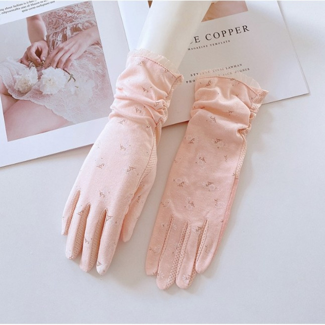 장갑 햇빛차단 미끄럼방지 터치 레이스 면장갑 운전장갑