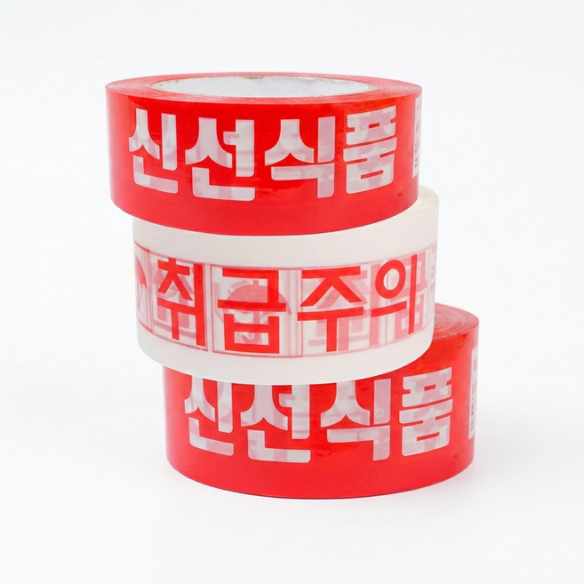 궁민 opp 박스 테이프 경포장 신선식품(하얀바탕) 포장용 40m, 6개