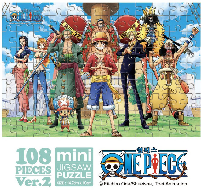 학산문화사 문학사 원피스 108P 미니 최고선원 직소퍼즐, 5세이상, 108피스, 1개