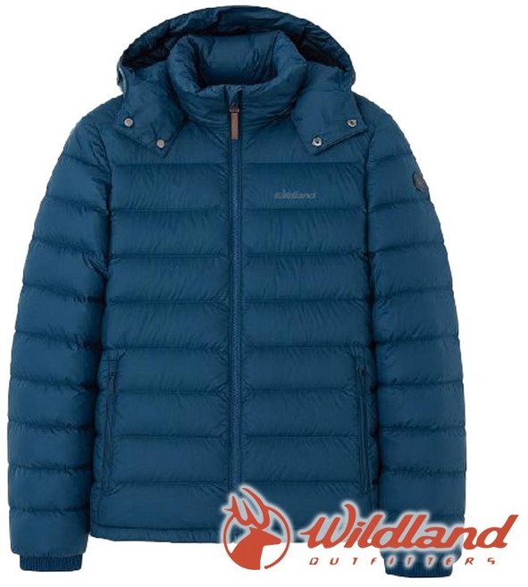 wildland 荒野 男700FP 可拆帽輕暖羽絨外套 霧青 0B32102