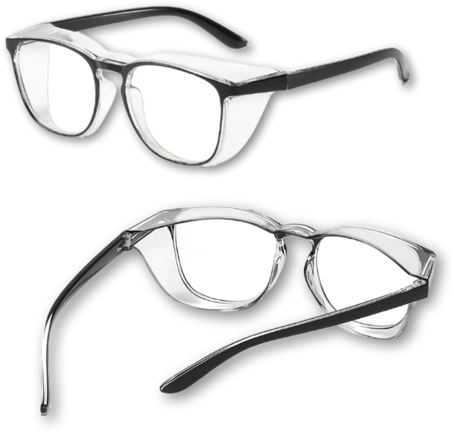 강플로 작업 라이딩 겸용 보안경, 2개, 블랙