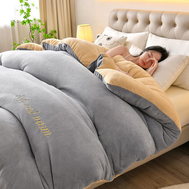 정싱 겨울이불 두꺼운 이불 겨울용 가벼운 양털극세사 이블 캐시미어 이불 두꺼운 타프솜 이불