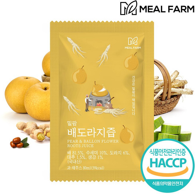 밀팜 배도라지즙 80ml 30개입 부모님 어르신 착즙 엑기스, 1개