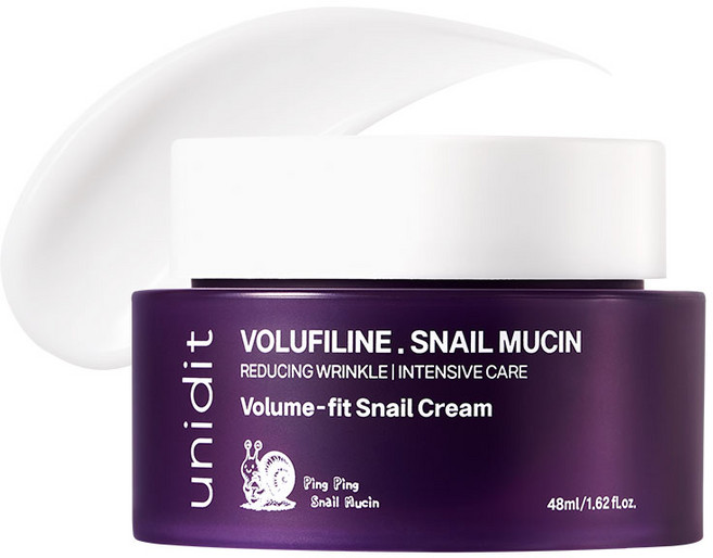 유니딧 볼륨핏 스네일 크림 보르피린 5만ppm 3세대 달팽이 뮤신 팔자 주름 리프팅 수분 탄력, 1개, 48ml