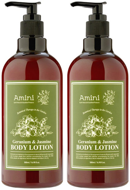 바디로션 플라워 테라피 제라늄자스민 500ml 2개