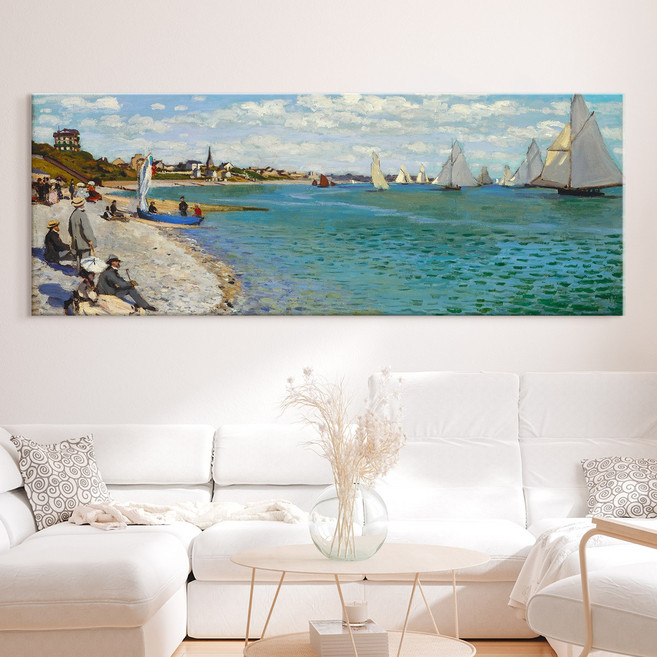 세계인기 명화그림 캔버스액자 41종 대형 와이드 홈카페 인테리어 거실 침실 카페 고흐 모네 그랜마모지스 몬드리안 시슬레 클림트 호퍼, 2. CM-생타드레스의 요트경주